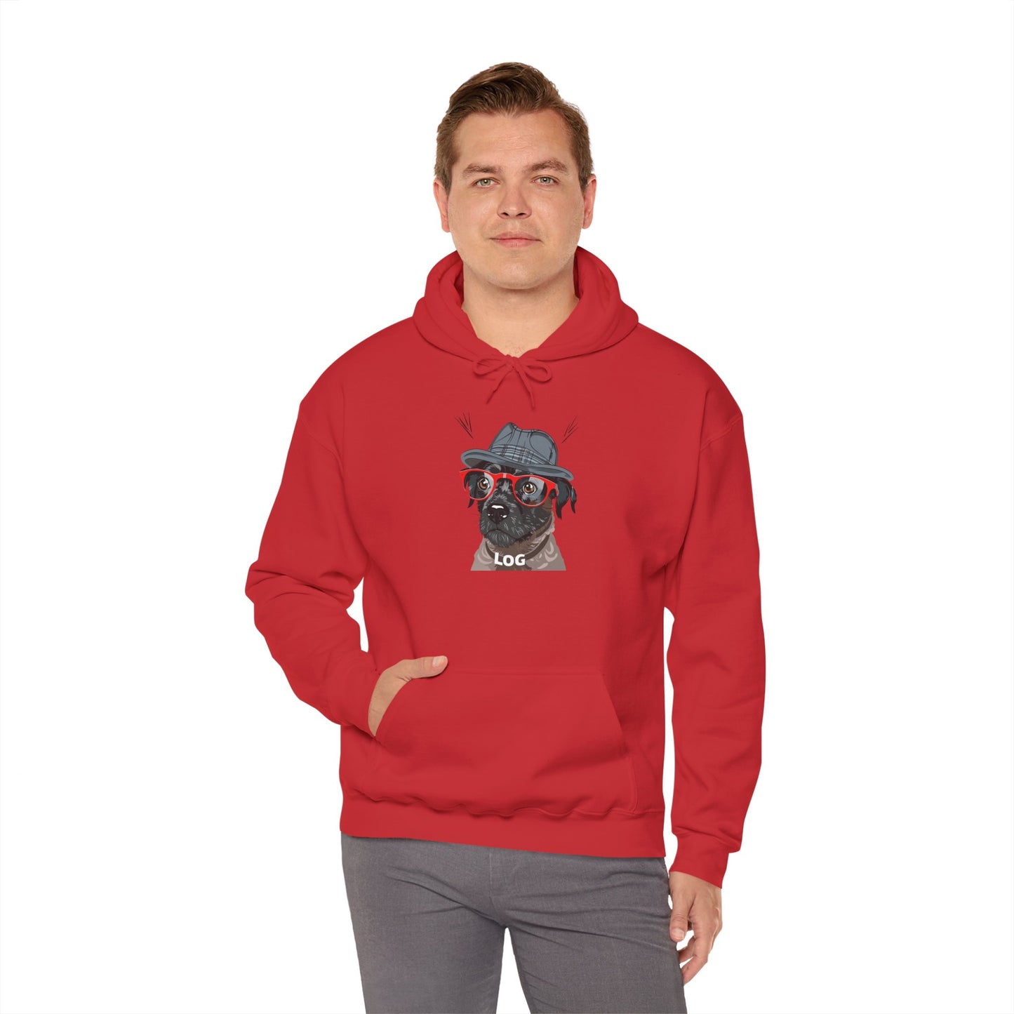 Hipster Pug Illustration Hoodie | Eco-Limited