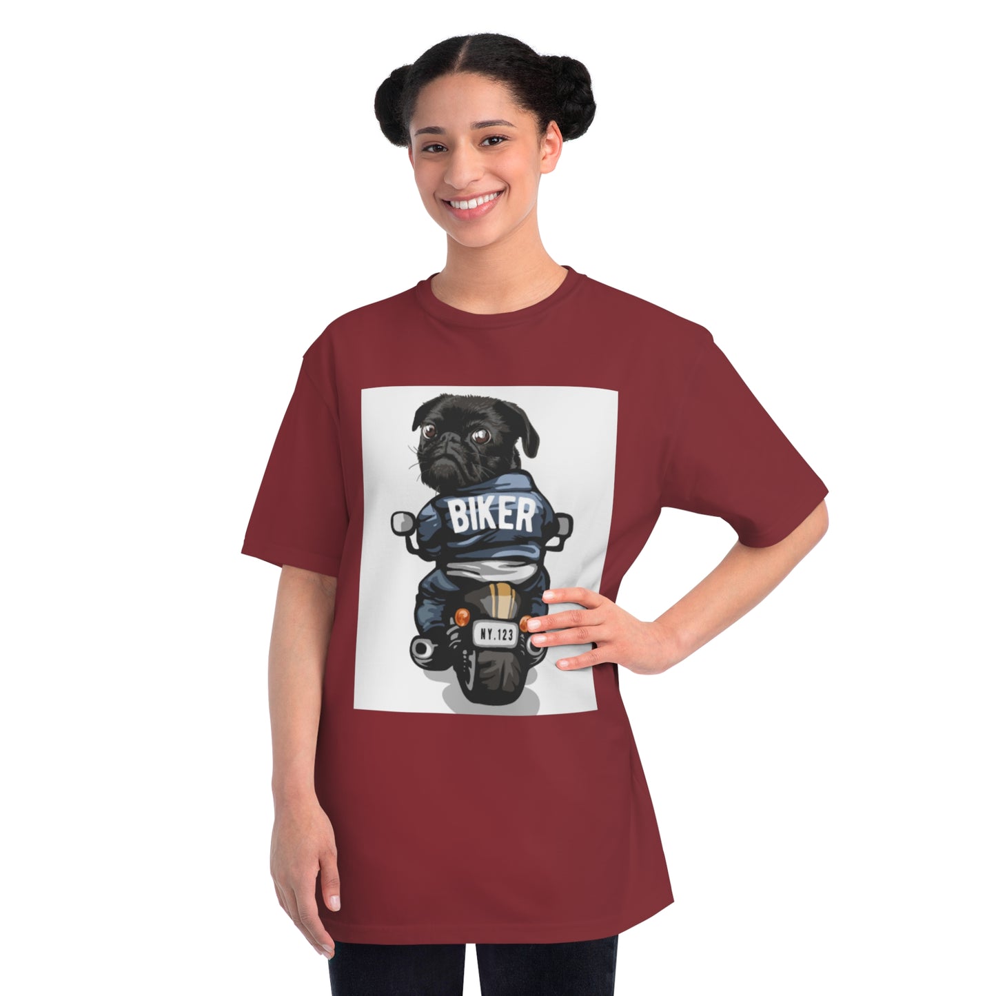 Organic Biker Pug T-Shirt | Organic-Limited