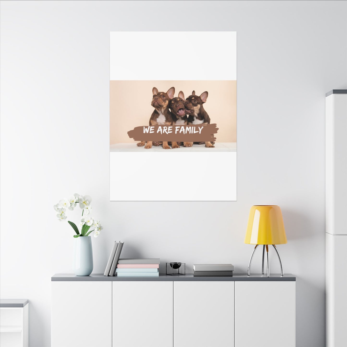 We Are Family French Bulldog Canvas Wall Art