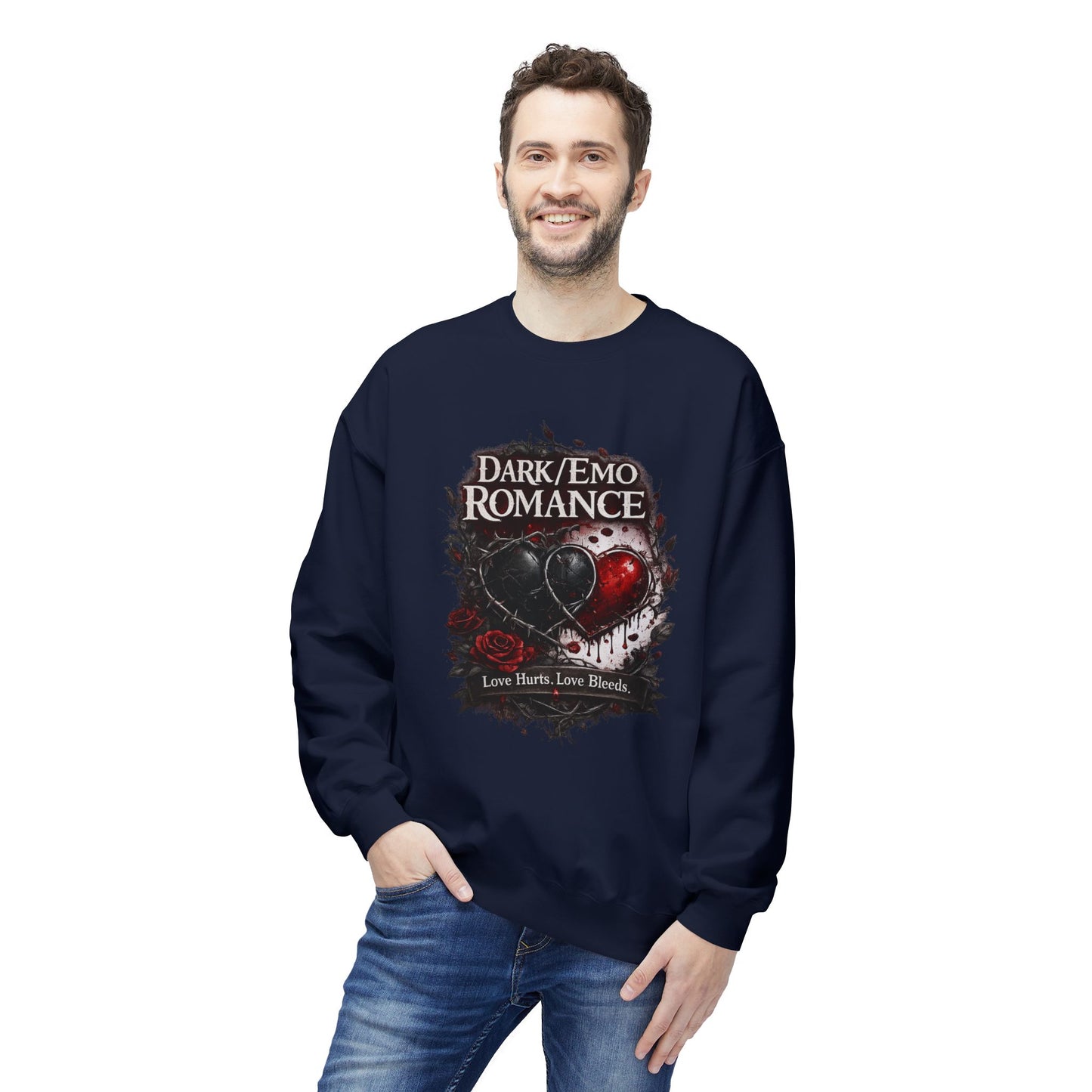 Dark Emo Romance Heart Sweatshirt | Eco-Limited