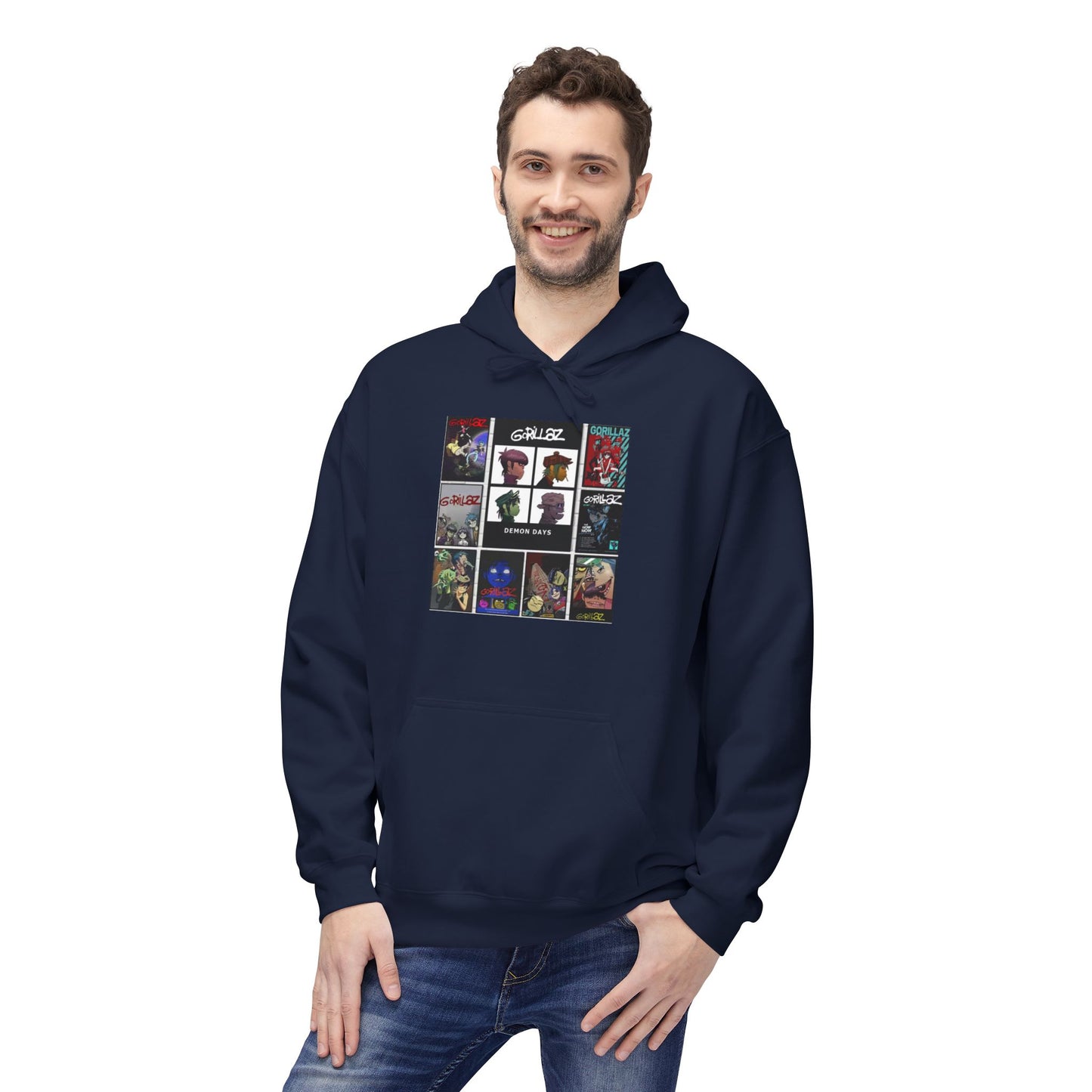 Gorillaz Album Art Collage Graphic Hoodie | Eco-Limited