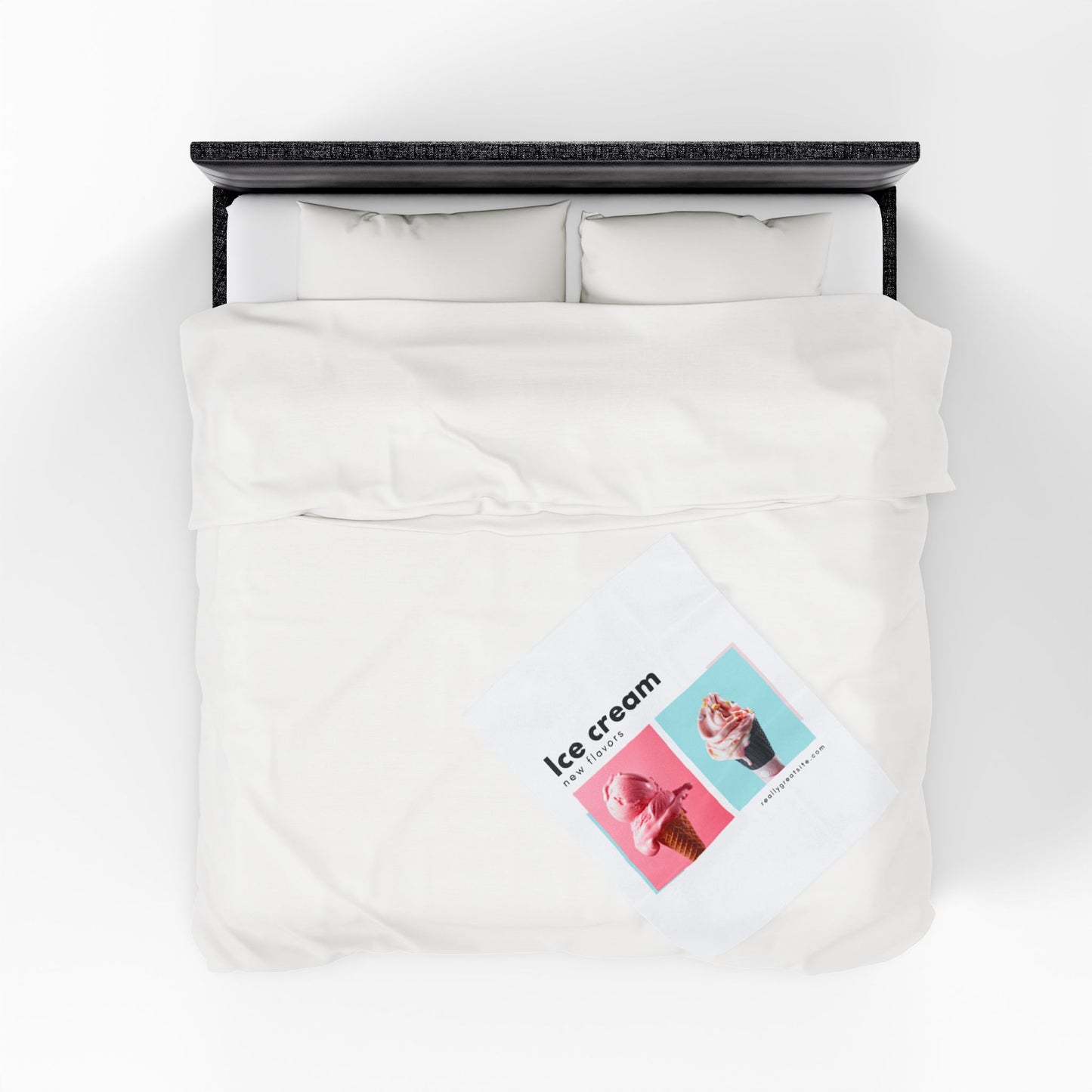 Ice Cream Photo Plush Blanket