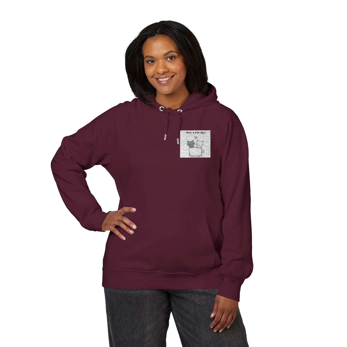 Organic “Have a Nice Day” Cat Hoodie | Organic-Limited