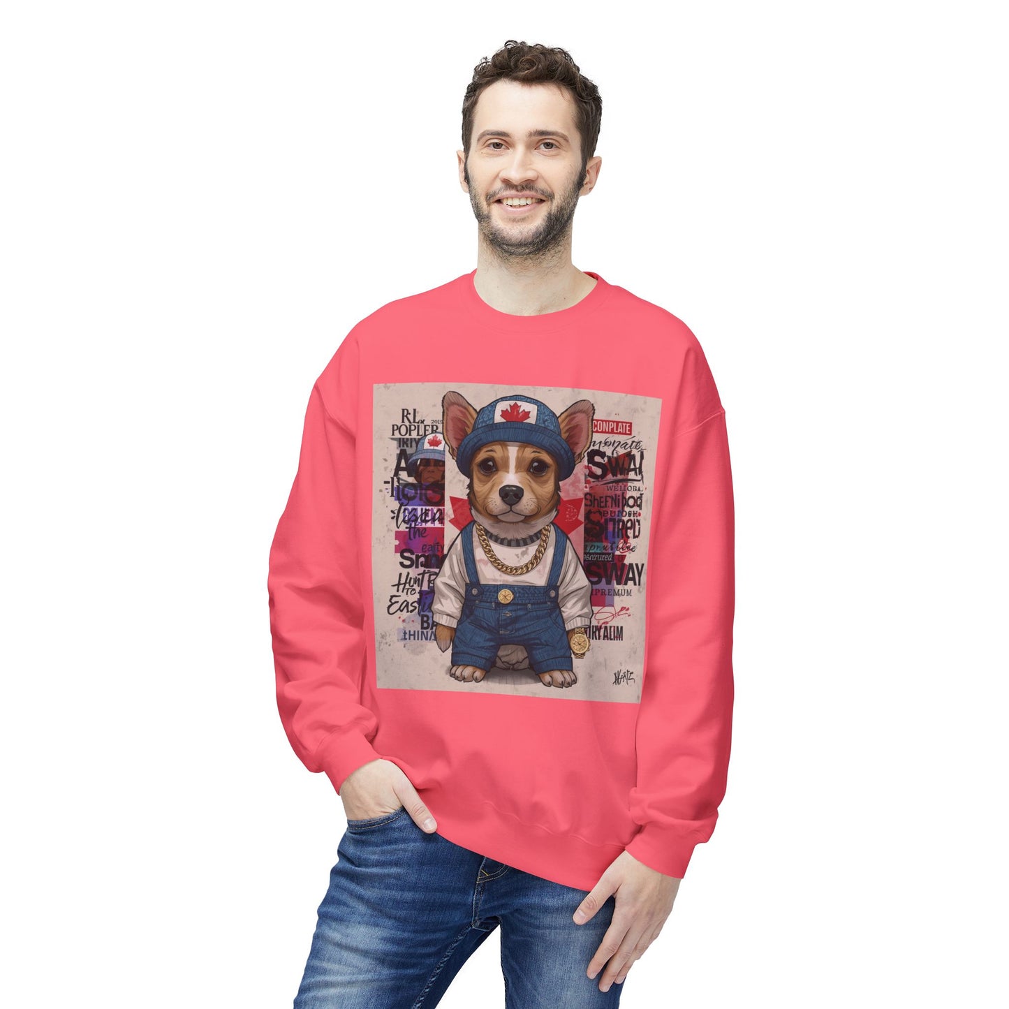 Lucky Street Pup Art Sweater | Eco-Limited