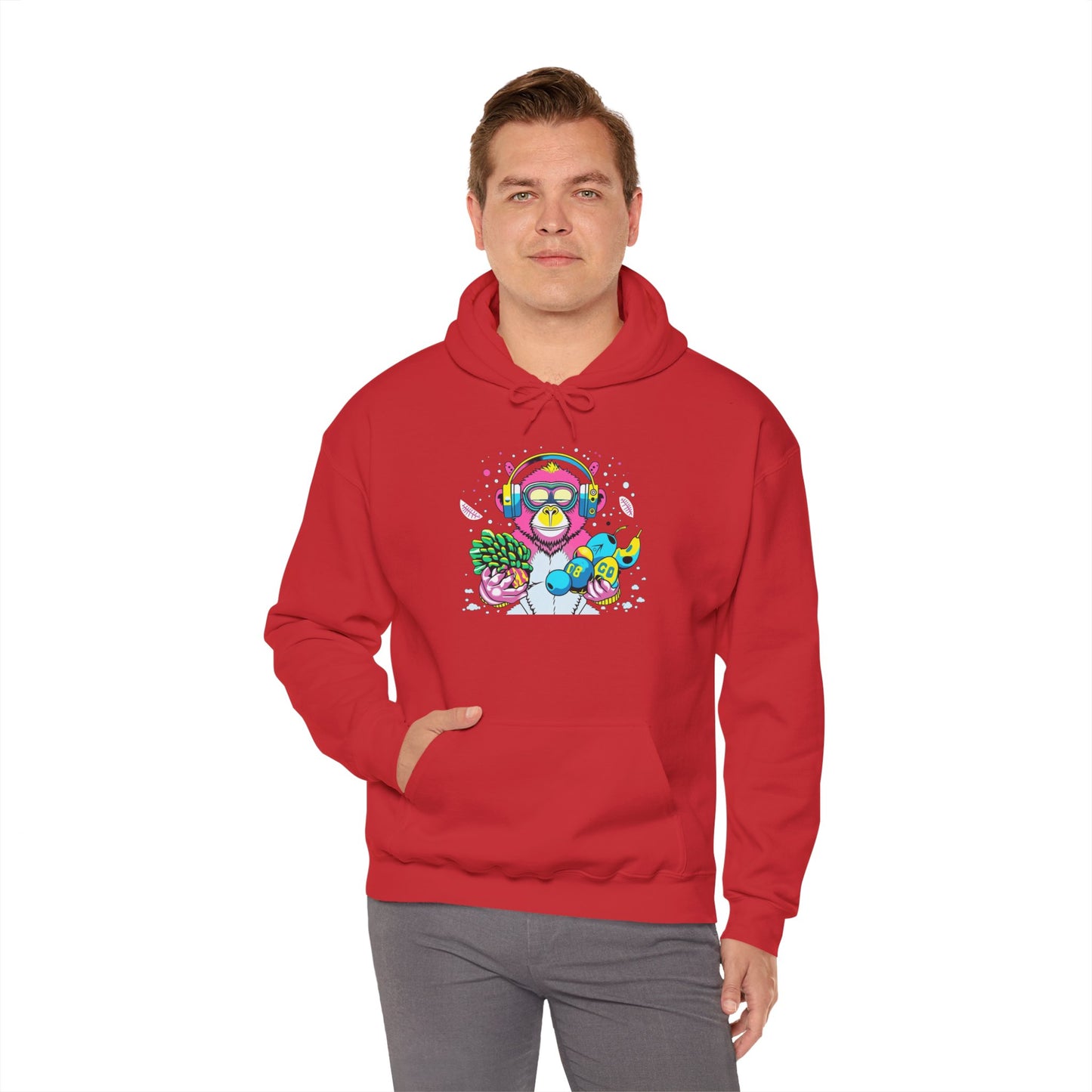 Neon Groove DJ Monkey Hoodie | Eco-Limited