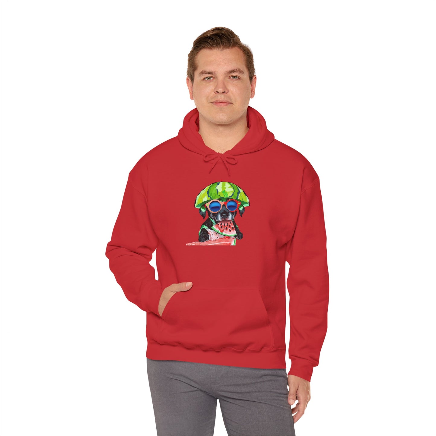 Cute Watermelon Pup Graphic Hoodie|Eco-Friendly - Limited