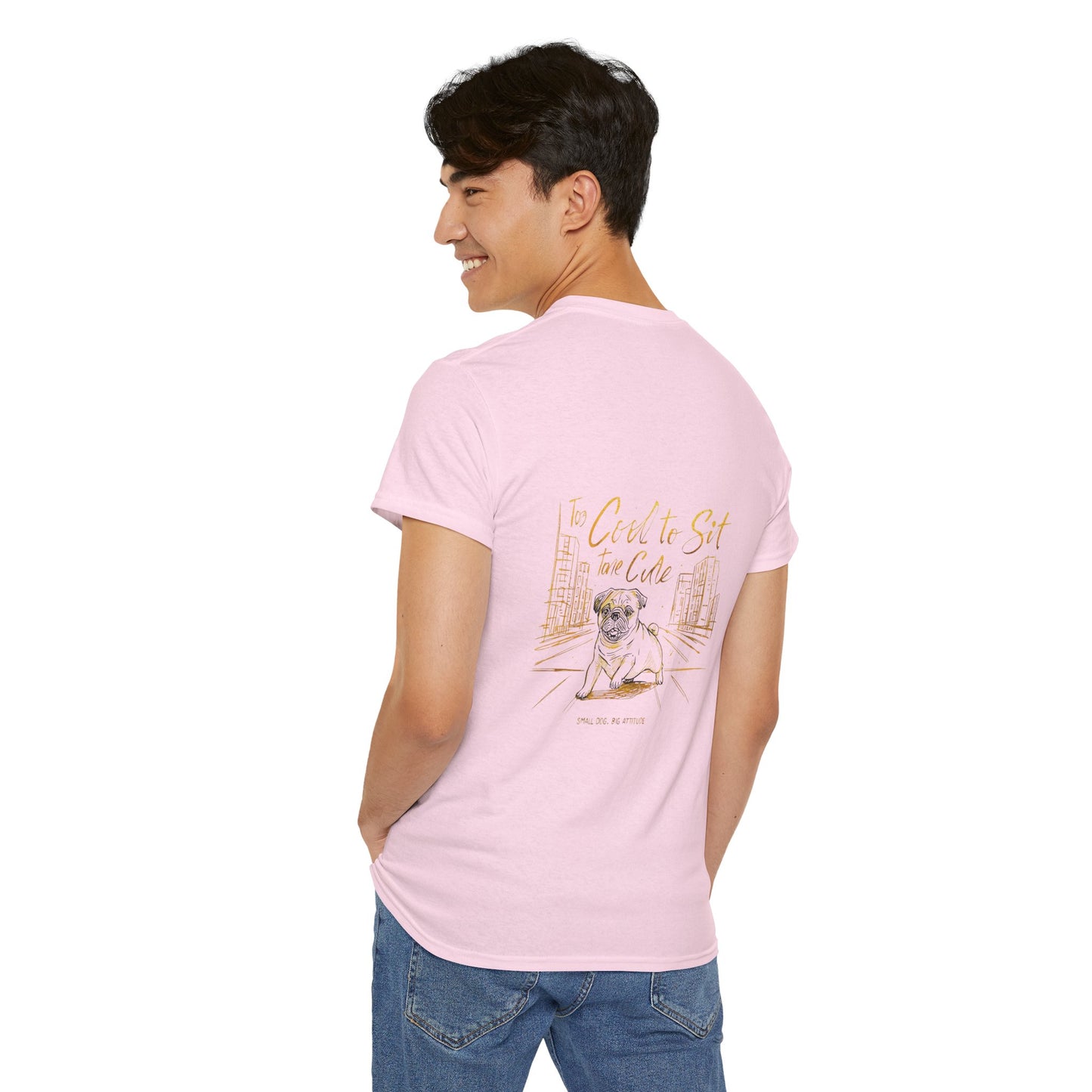 Thug Life Pug Front Graphic T-Shirt | Eco-Limited