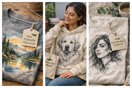 Eco-friendly graphic clothing made with sustainable materials for everyday wear