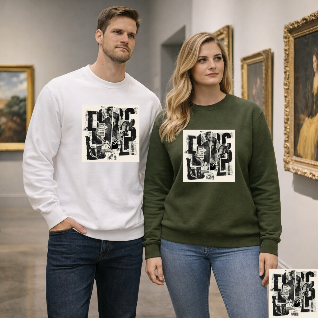 Life Matter Collage Graphic Sweater | Eco - Limited