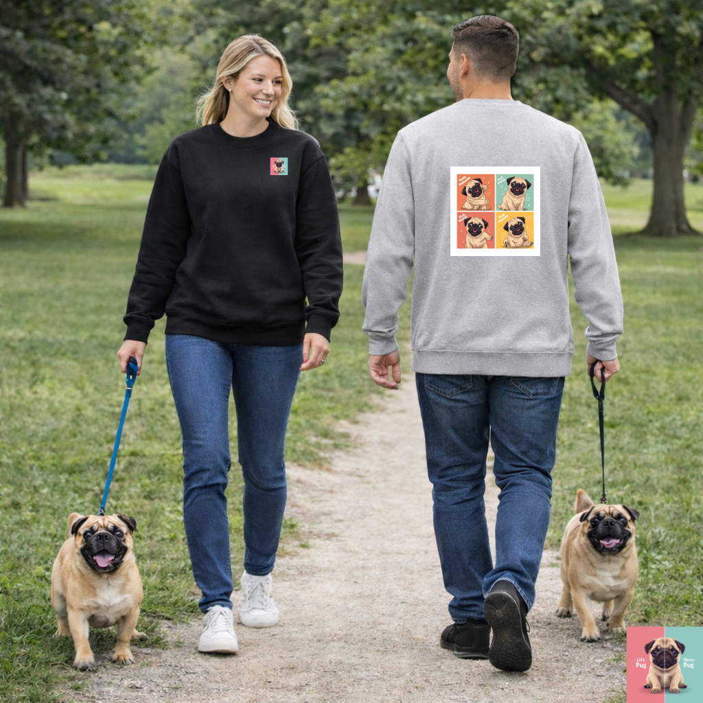 Pug Pop Art Sweatshirt | Eco Limited