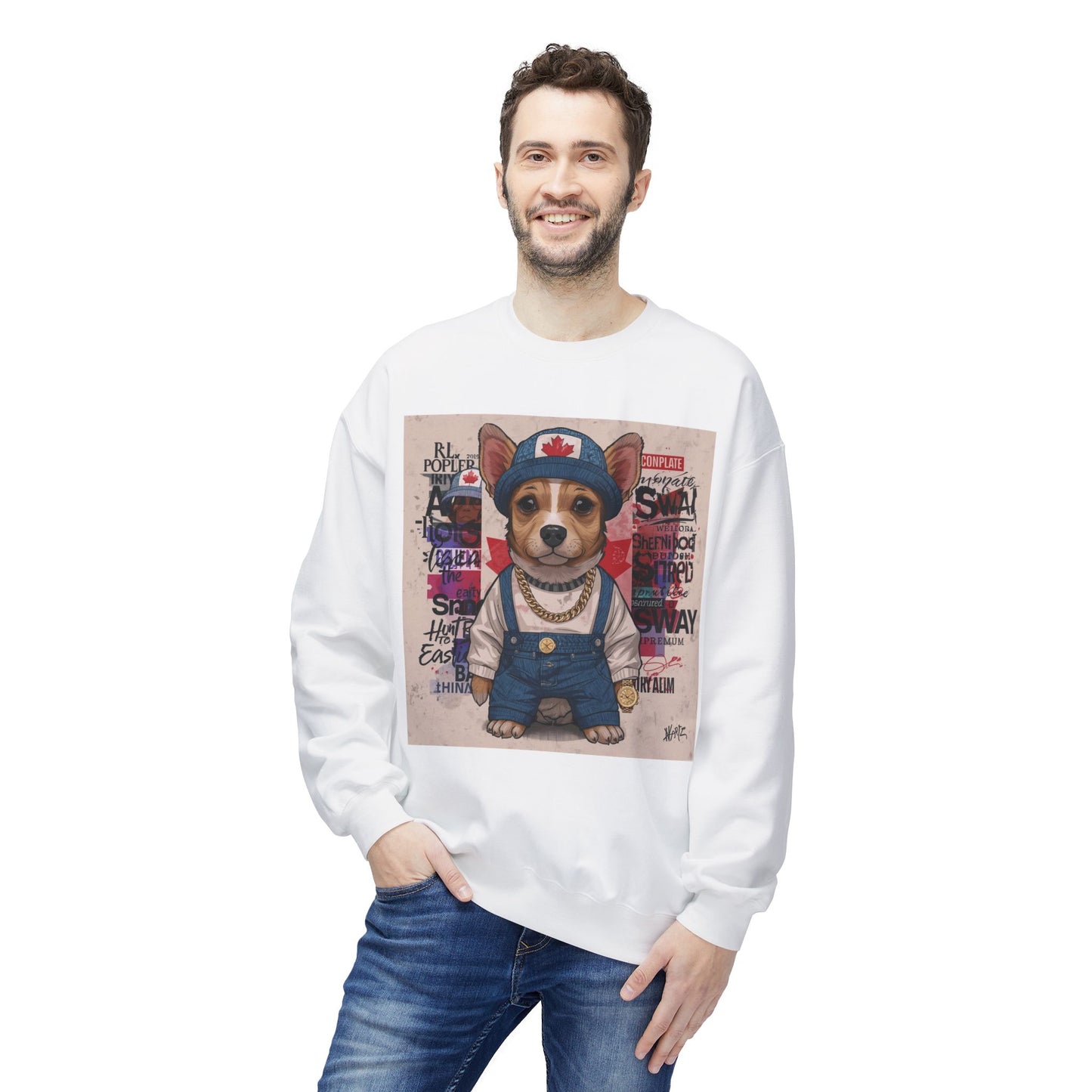 Lucky Street Pup Art Sweater | Eco-Limited