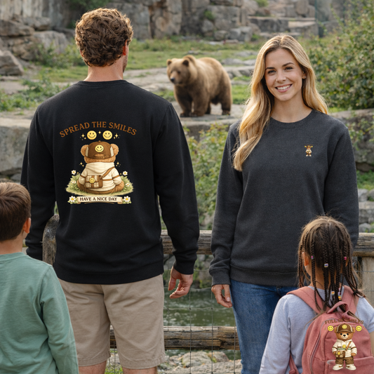 Spread the Smiles Bear Sweatshirt | Eco-Limited