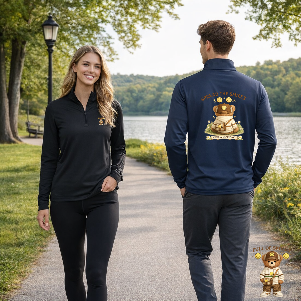 Spread the Smiles Bear Zip-Up Sweatshirt | Eco-Limited