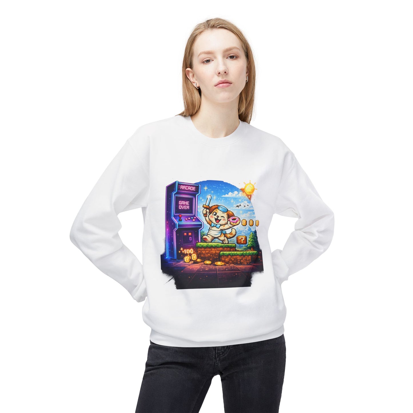 Pixel Arcade Bootleg Graphic Sweater | Eco - Limited