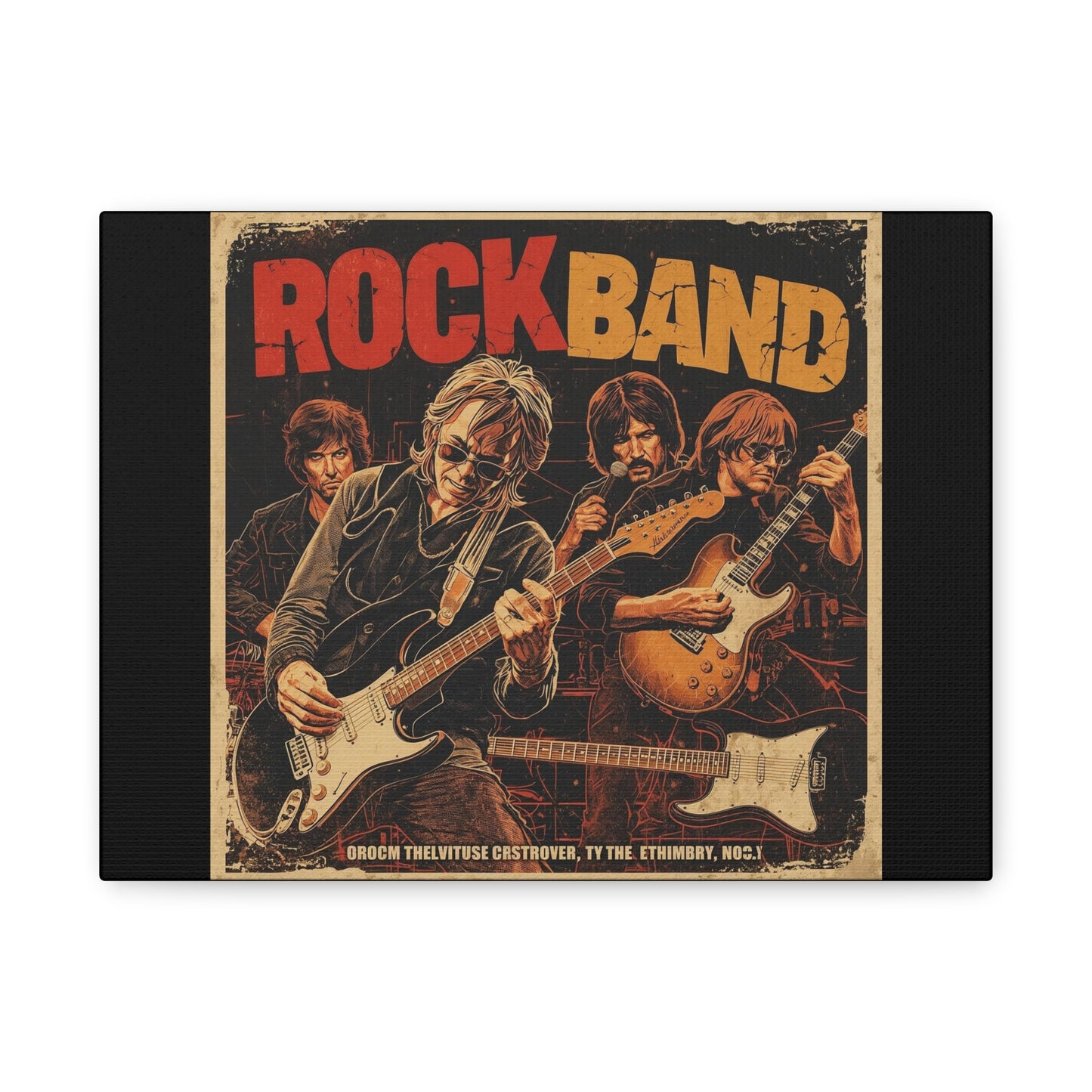 Rock Band Vintage Canvas Wall Art | Eco - Limited