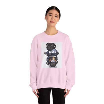 Biker Pug Graphic Sweater | Eco-Limited