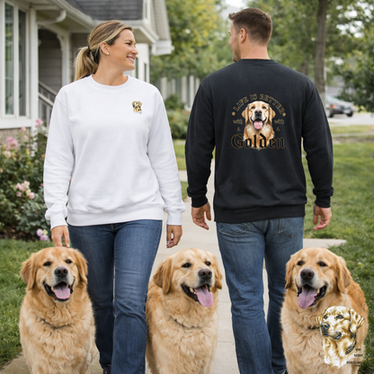 Life Is Better With a Golden Retriever Sweatshirt | Eco - Limited