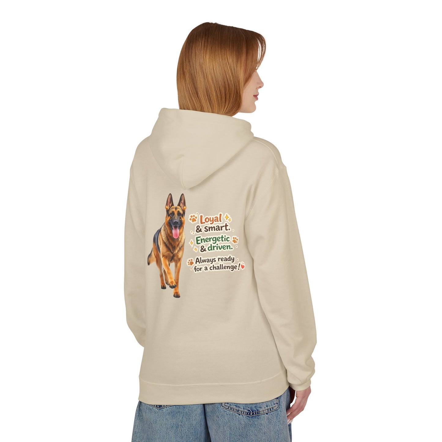 German Shepherd Character Hoodie | Eco-Limited