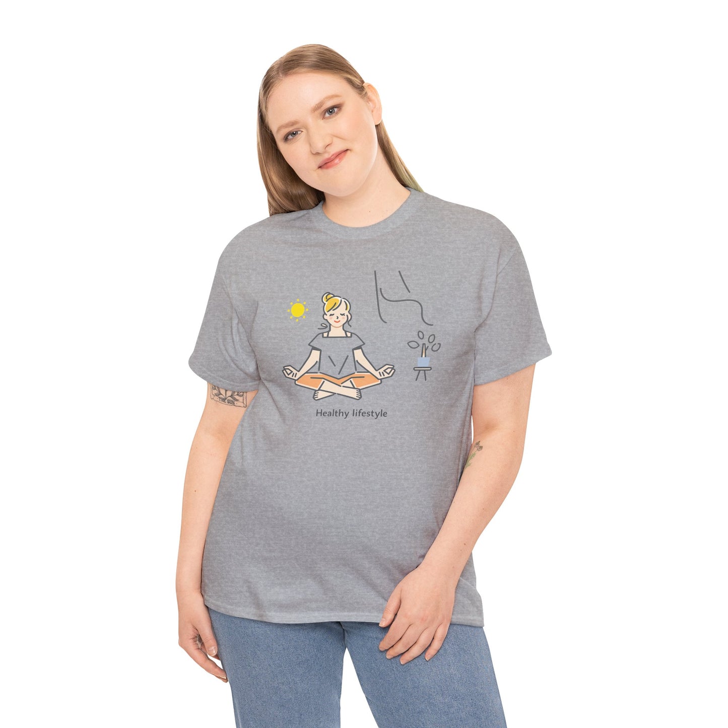 Healthy Lifestyle Illustration T-Shirt | Eco-Limited