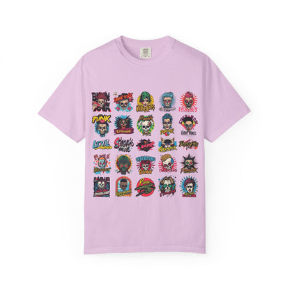 Punk Rock Skull Patch Grid T-Shirt|Eco-Friendly - Limited