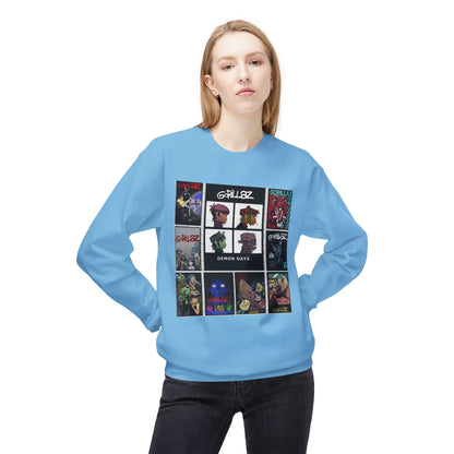 Gorillaz Album Art Collage Graphic Sweatshirt Music Inspired Streetwear