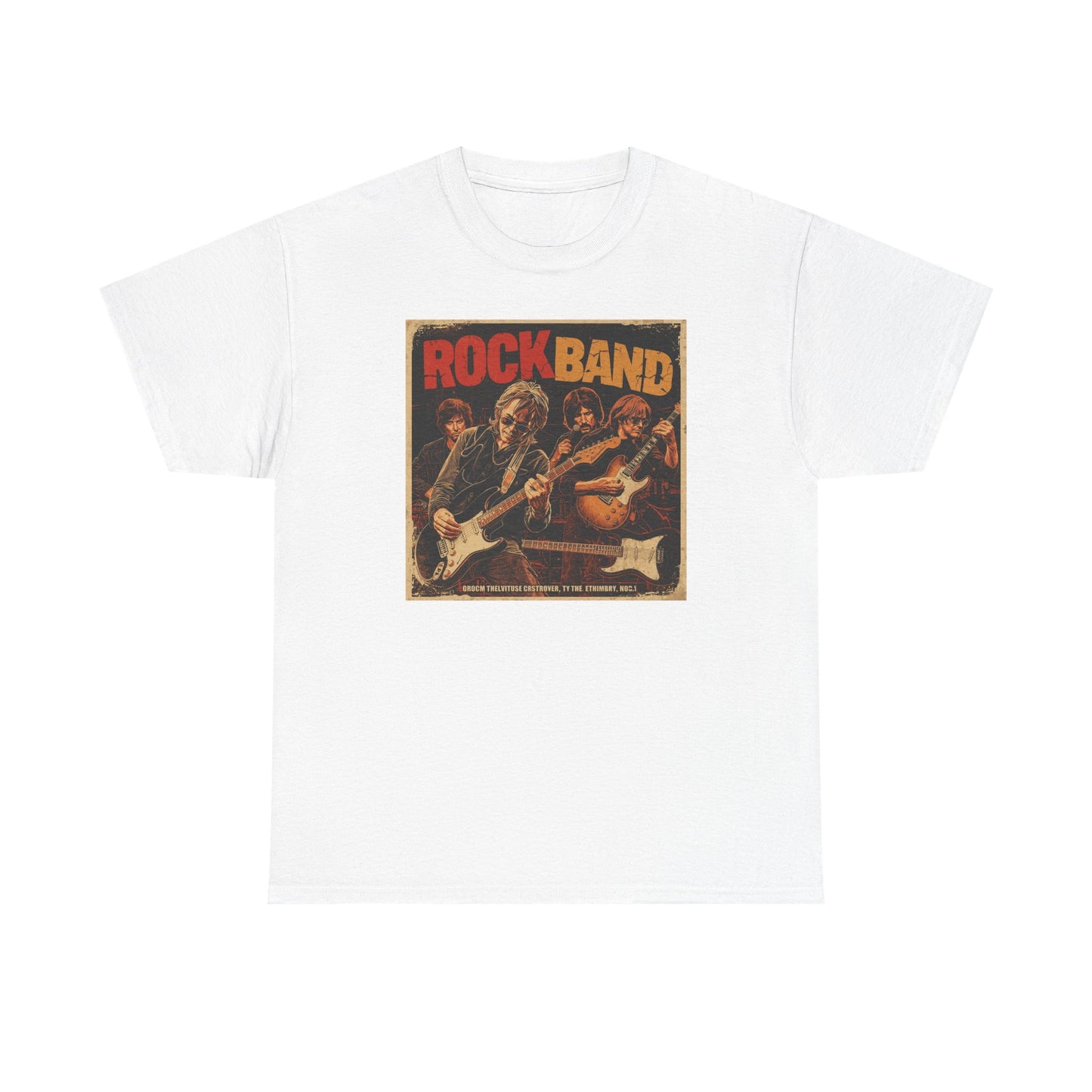 Rock Band Vintage Poster Art T-Shirt | Eco-Limited