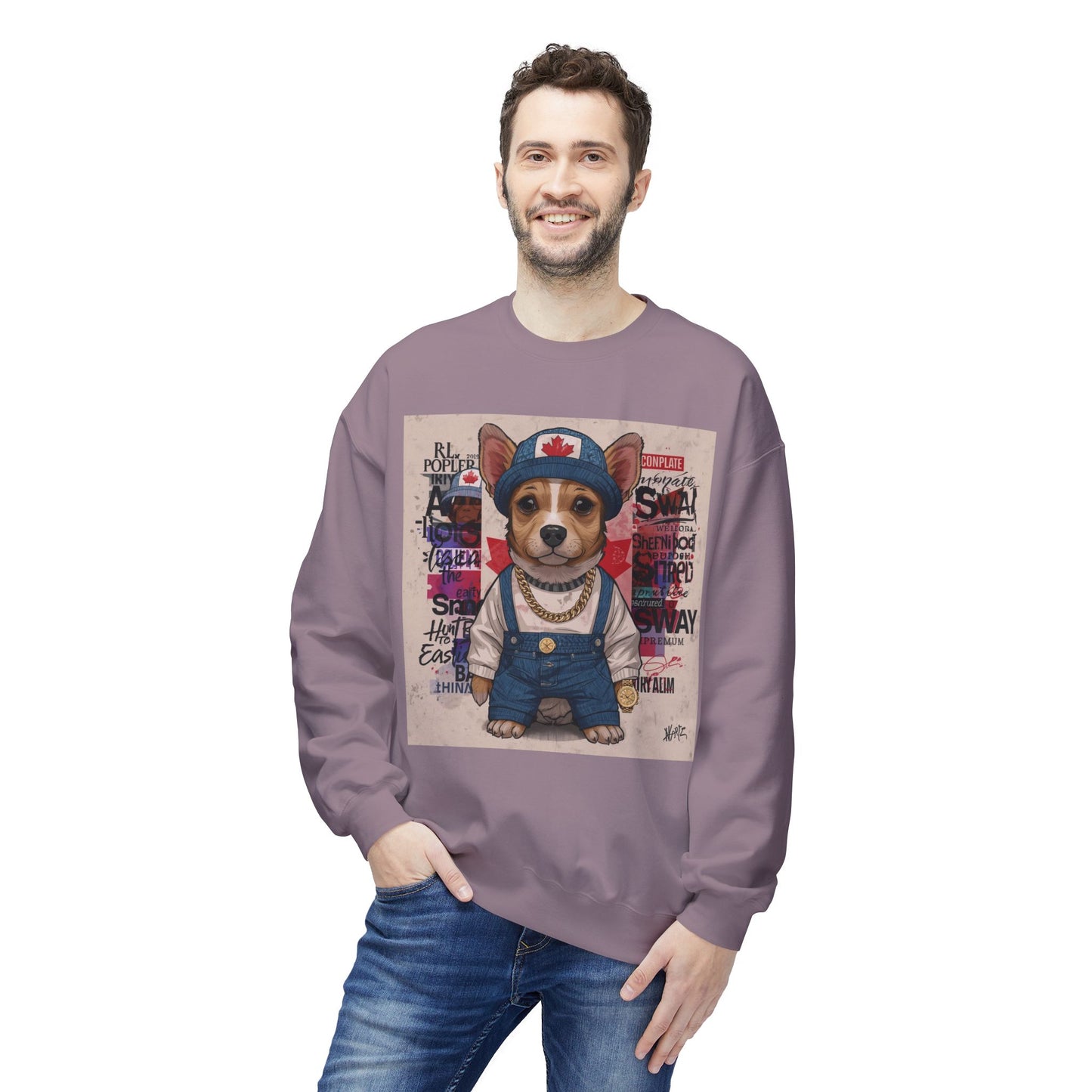Lucky Street Pup Art Sweater | Eco-Limited
