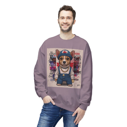 Lucky Street Pup Art Sweater | Eco-Limited