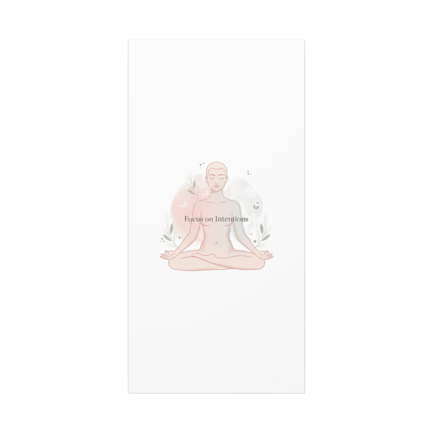 Focus on Intentions Canvas | Gentle Wellness Wall Art, Pastel Gradient Meditation Print