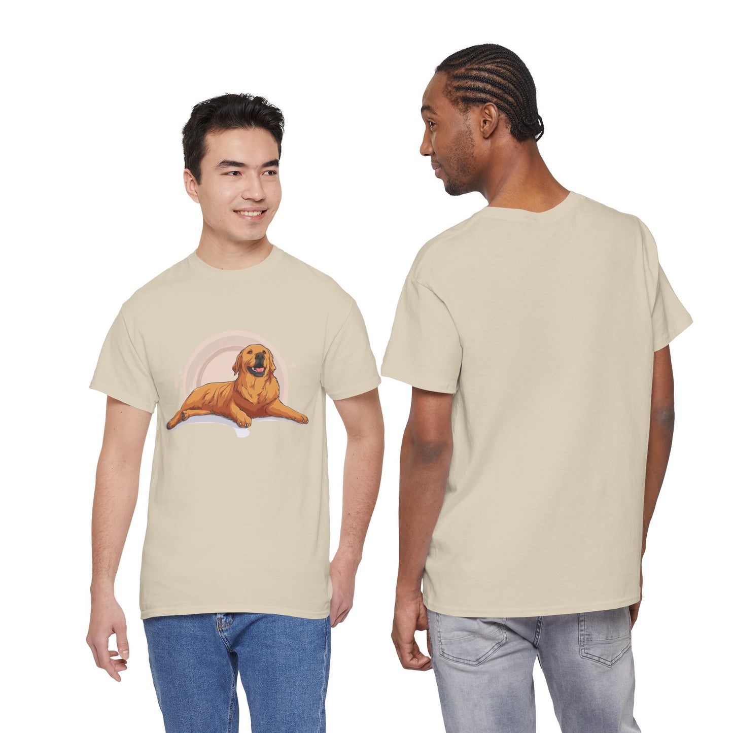 Golden Retriever Graphic Relaxed Tee|Eco-Friendly - Limited