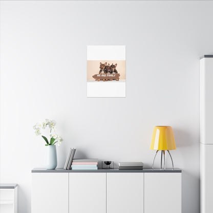 We Are Family French Bulldog Canvas Wall Art