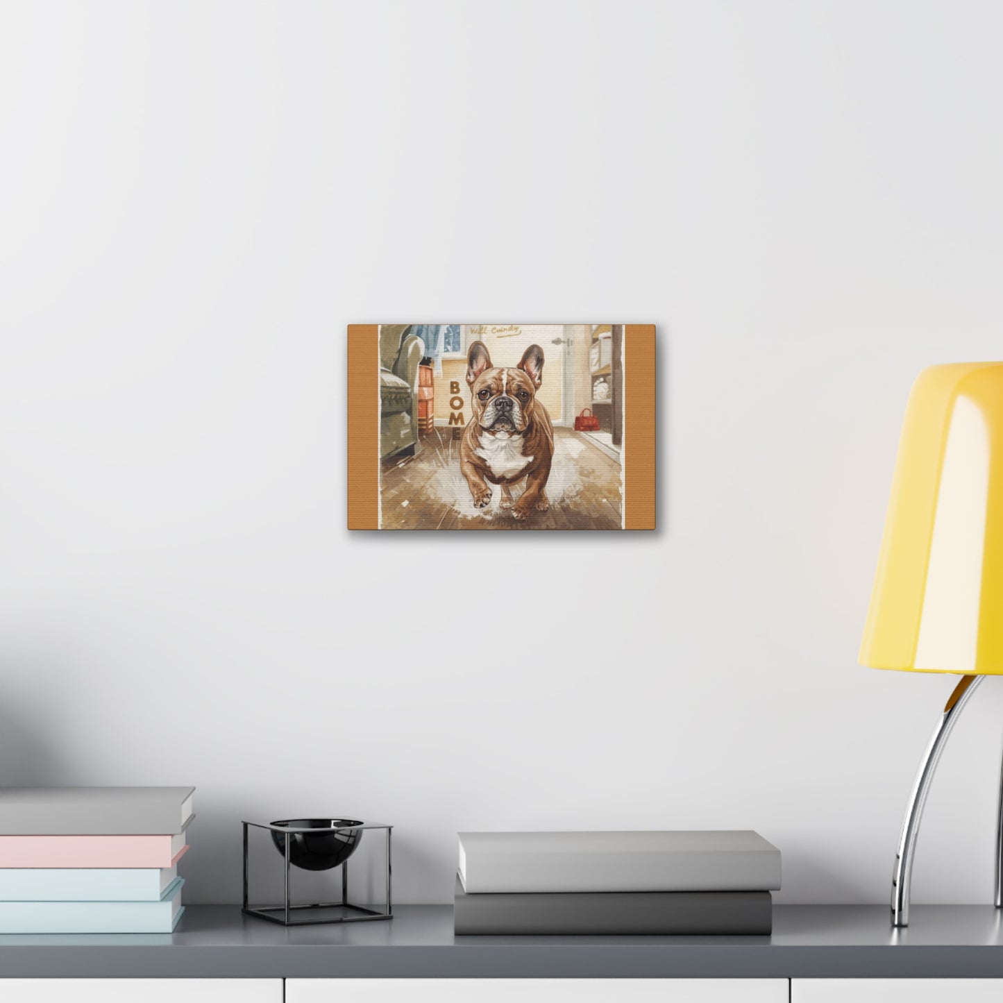 Happy Home Bulldog Canvas Art | Eco-Limited
