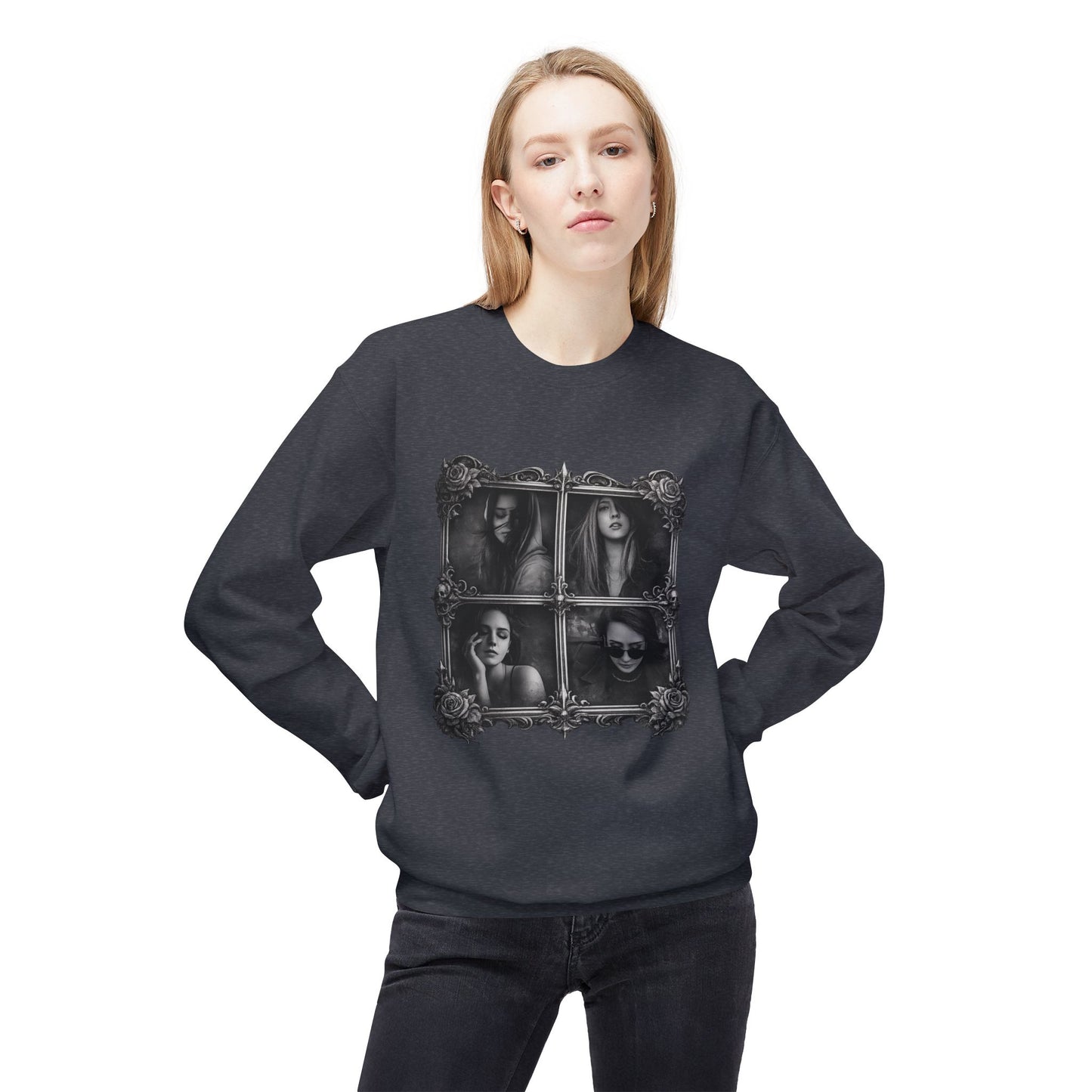 Framed Silence Portrait Sweatshirt | Eco-Limited