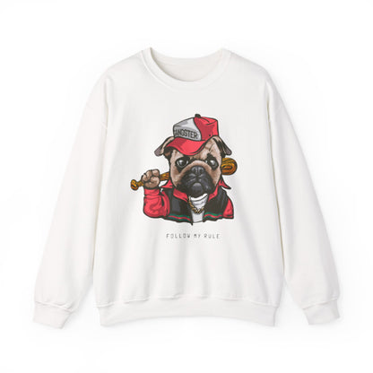 Gangster Pug Graphic Sweater | Eco-Limited