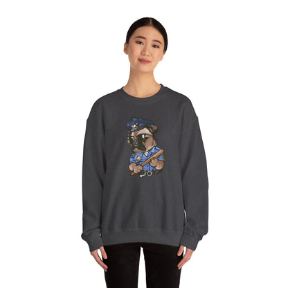 Police Pug Graphic Crewneck Sweatshirt|Eco-Friendly - Limited