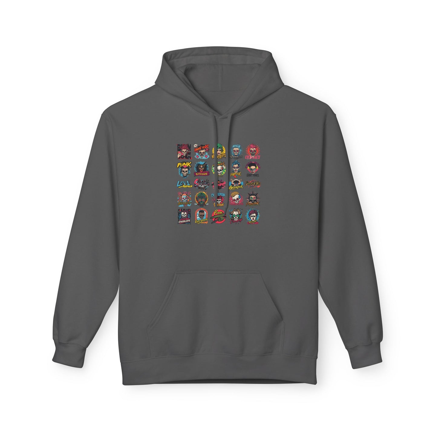 Retro Pop Culture Character Grid Hoodie|Eco-Friendly - Limited