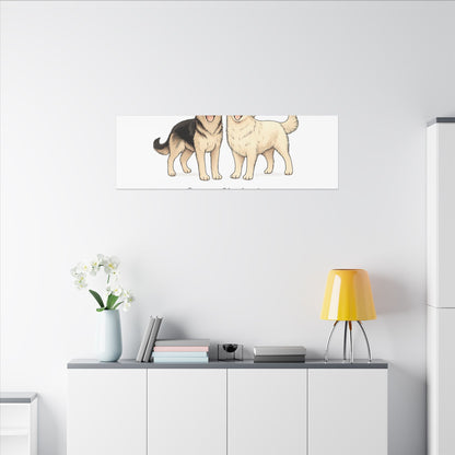 German Shepherd & Golden Retriever Canvas Wall Art