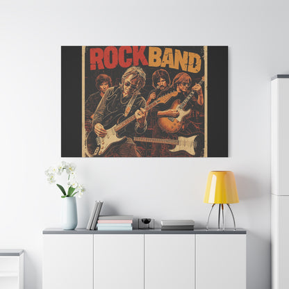Rock Band Vintage Canvas Wall Art | Eco - Limited