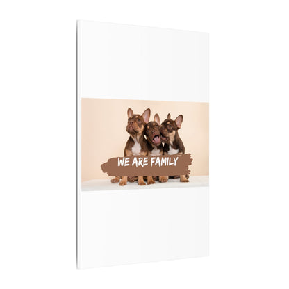 We Are Family French Bulldog Canvas Wall Art