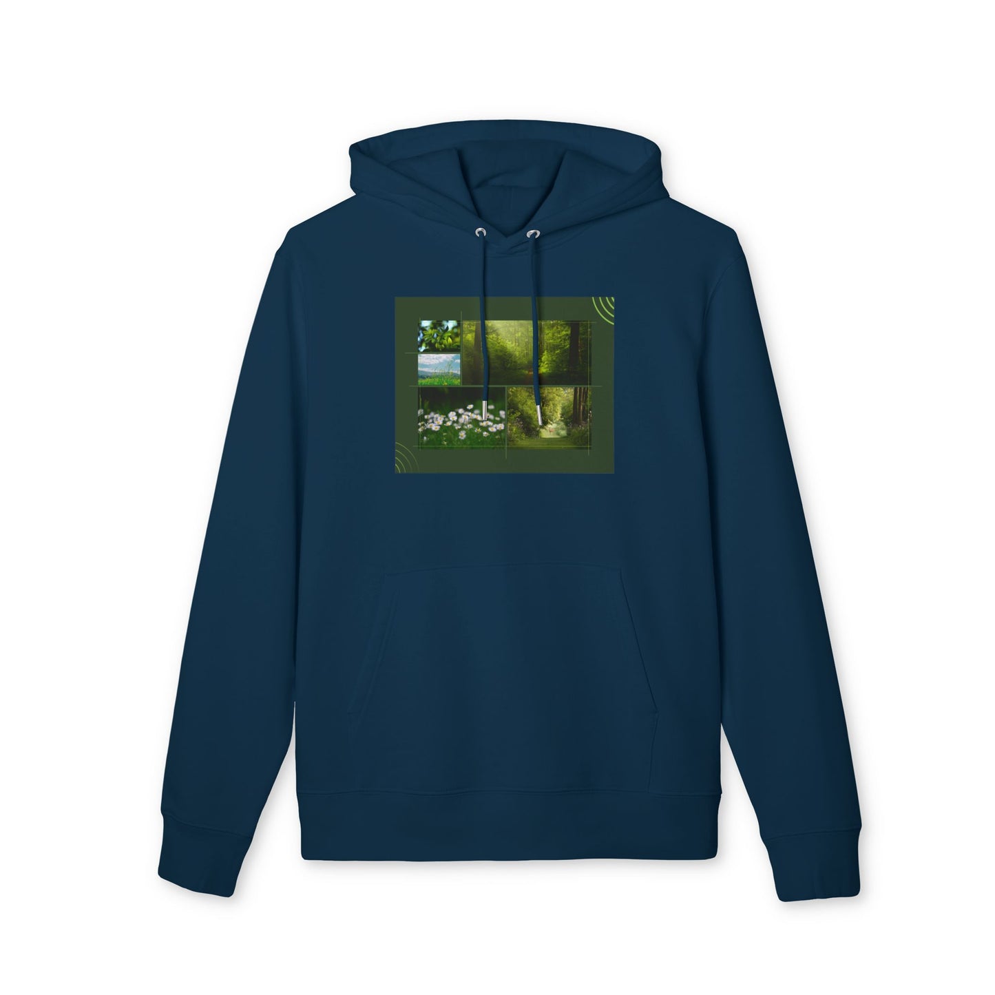 Organic Nature Grid Hoodie | Eco-Limited