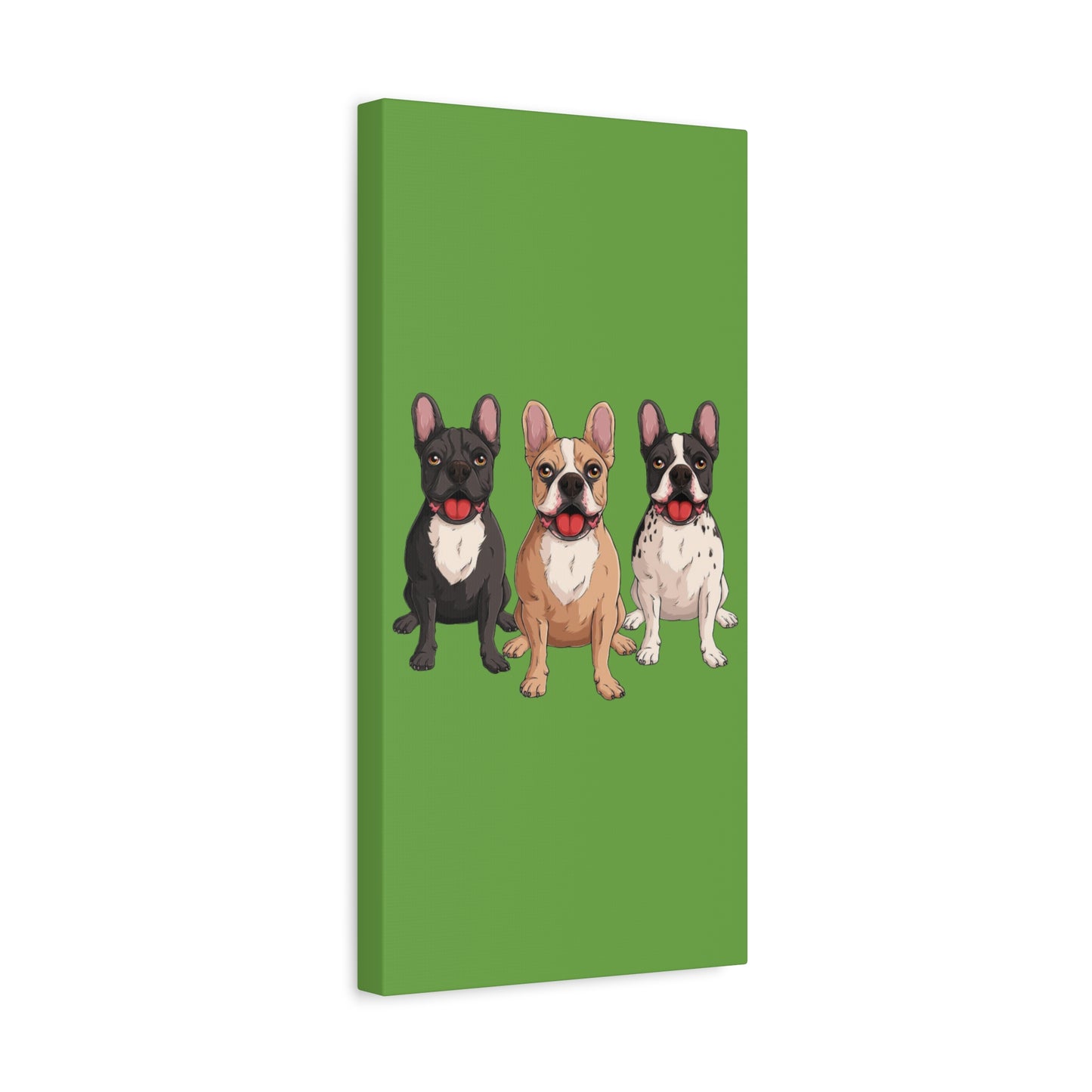 French Bulldog Trio Canvas Wall Art|Eco-Friendly - Limited