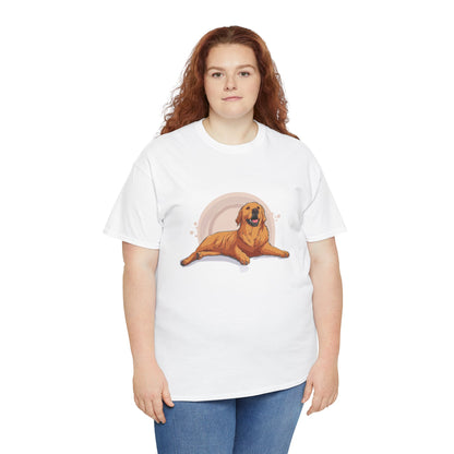 Golden Retriever Graphic Relaxed Tee|Eco-Friendly - Limited