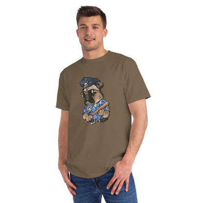 Cute Pug Cop Graphic Organic Tee