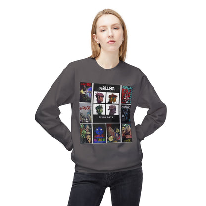 Gorillaz Album Art Collage Graphic Sweatshirt Music Inspired Streetwear