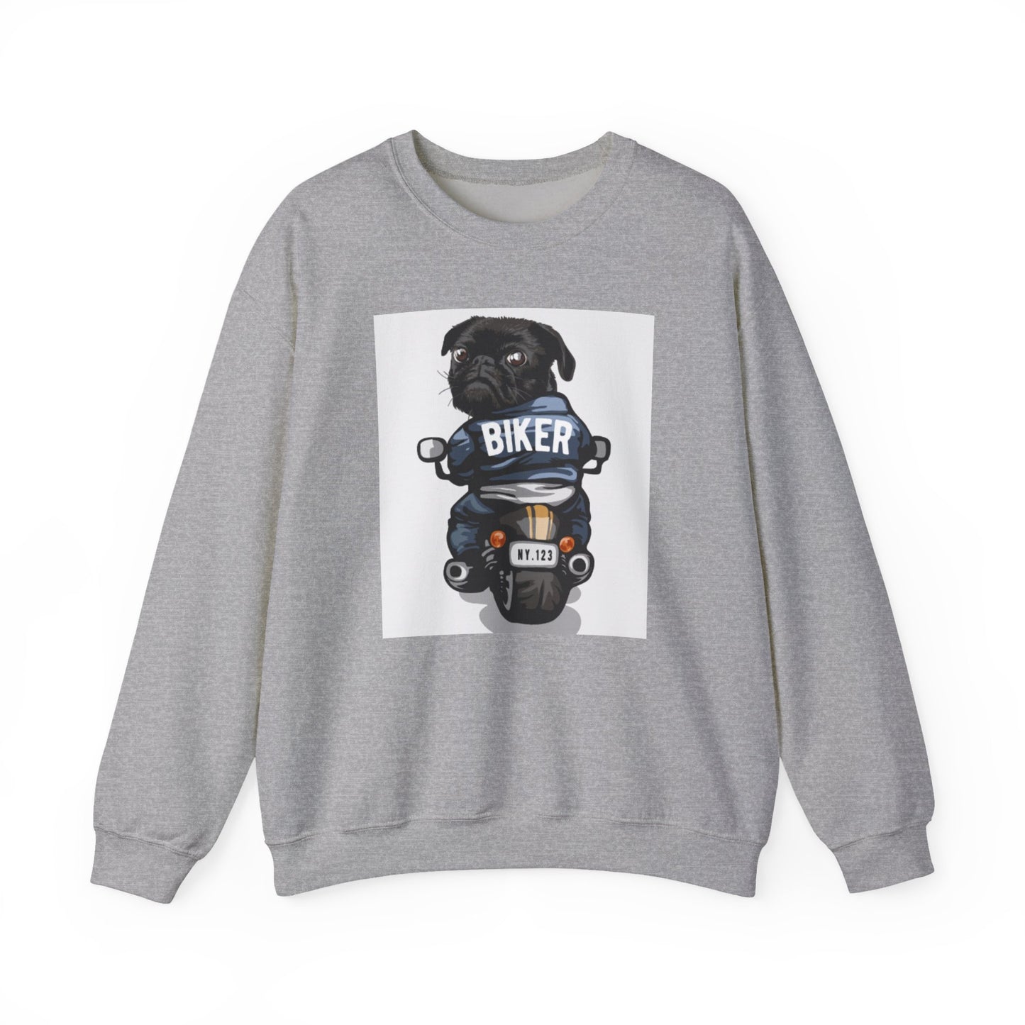 Biker Pug Graphic Sweater | Eco-Limited