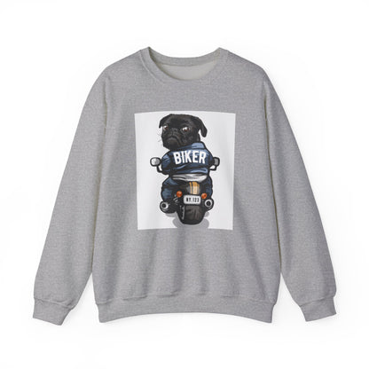 Biker Pug Graphic Sweater | Eco-Limited