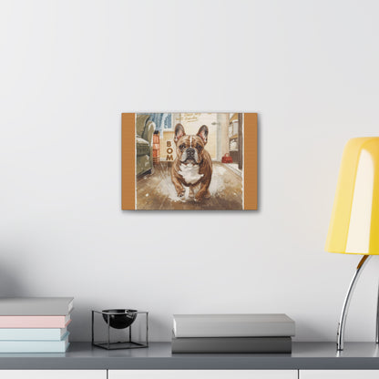 Happy Home Bulldog Canvas Art | Eco-Limited