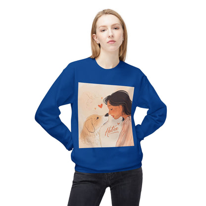 Heartfelt Dog Love Illustration Crewneck | Eco-Friendly - Limited
