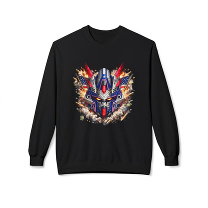 Patriot Mecha Helmet Graphic Sweater | Eco - Limited