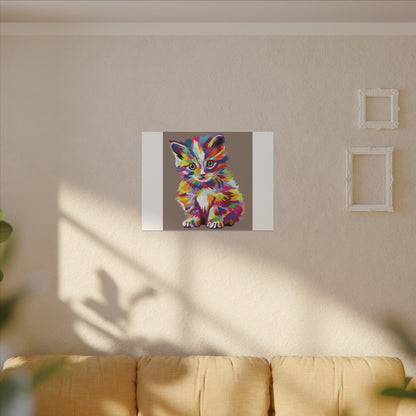 Vibrant Stretched Wall Art for Cat Lovers
